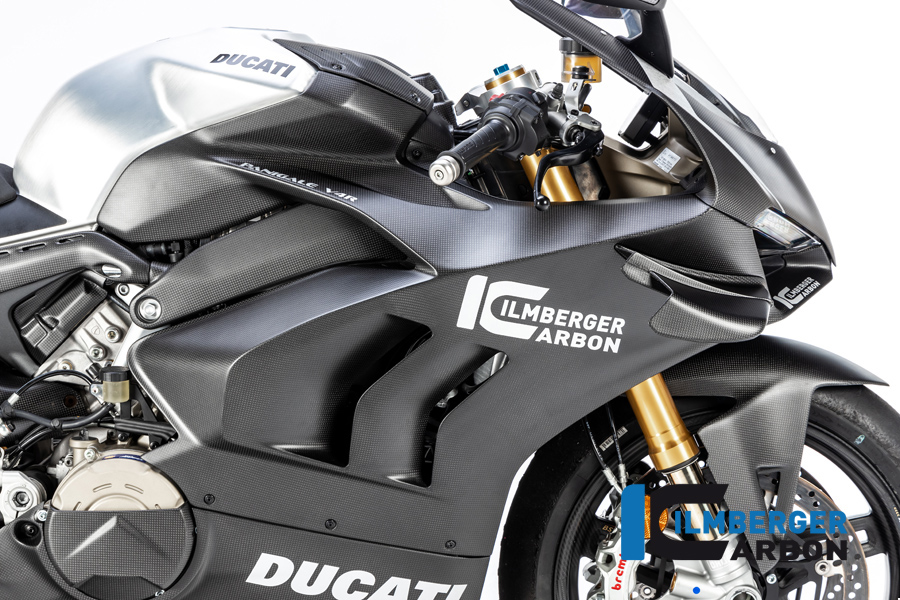 Panel lateral de carenado de carbono Ilmberger lado derecho mate Panigale V4 R
