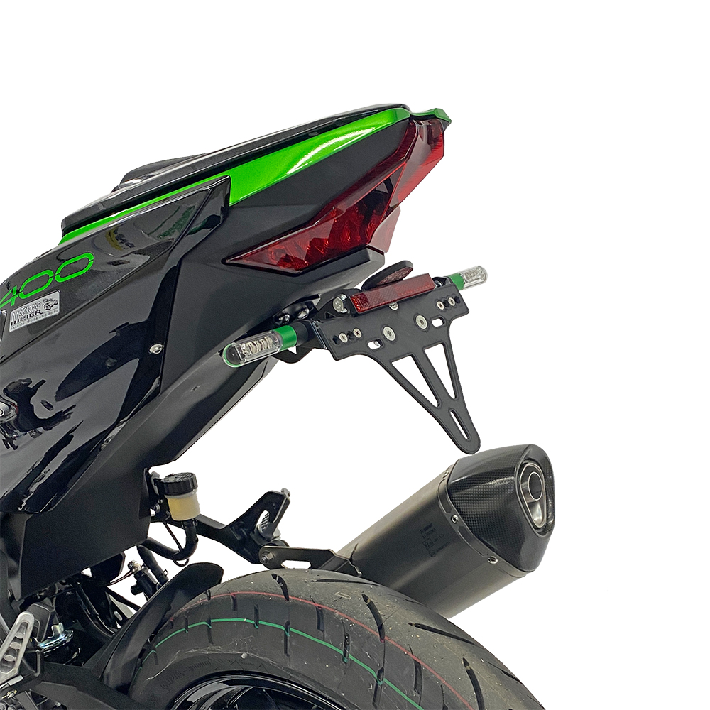 Soporte de matrícula alpha Technik para Kawasaki Ninja 400 / Z400, año de modelo 2018-