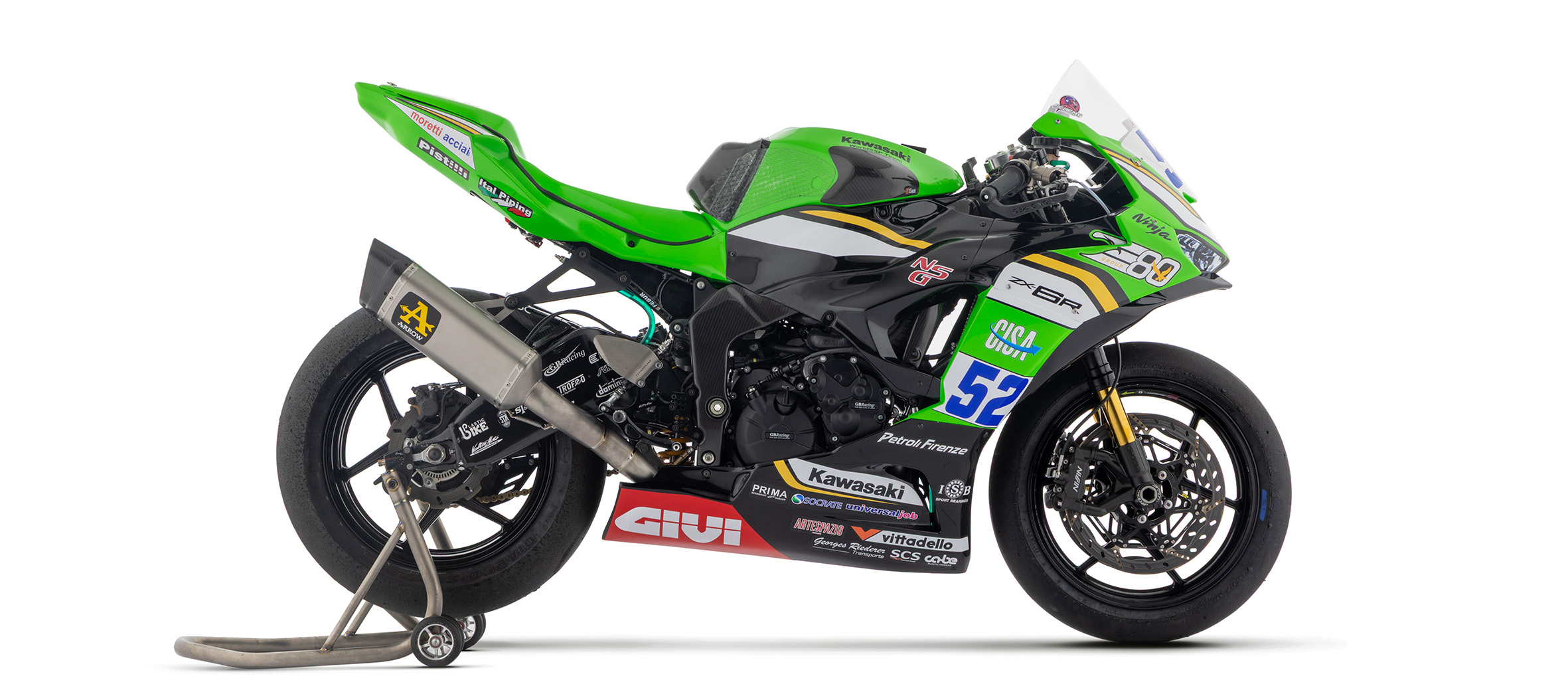 ARROW COMPETITION SBK PISTA Racing-Titan-Komplettanlage für Kawasaki ZX-6R 636 Modelljahr 2024-