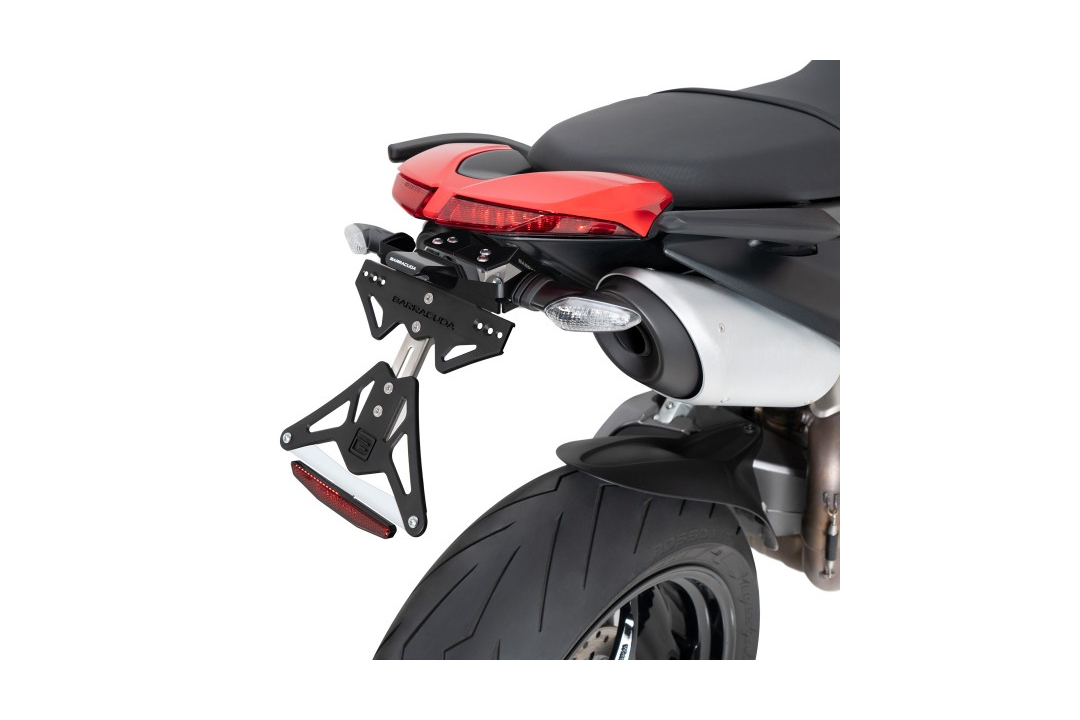 Soporte de matrícula Barracuda para Ducati Hypermotard 950, año de modelo 2020-21