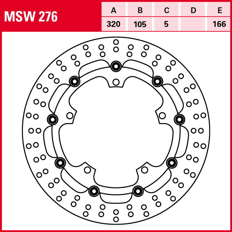 TRW disco de freno Allround flotante MSW276