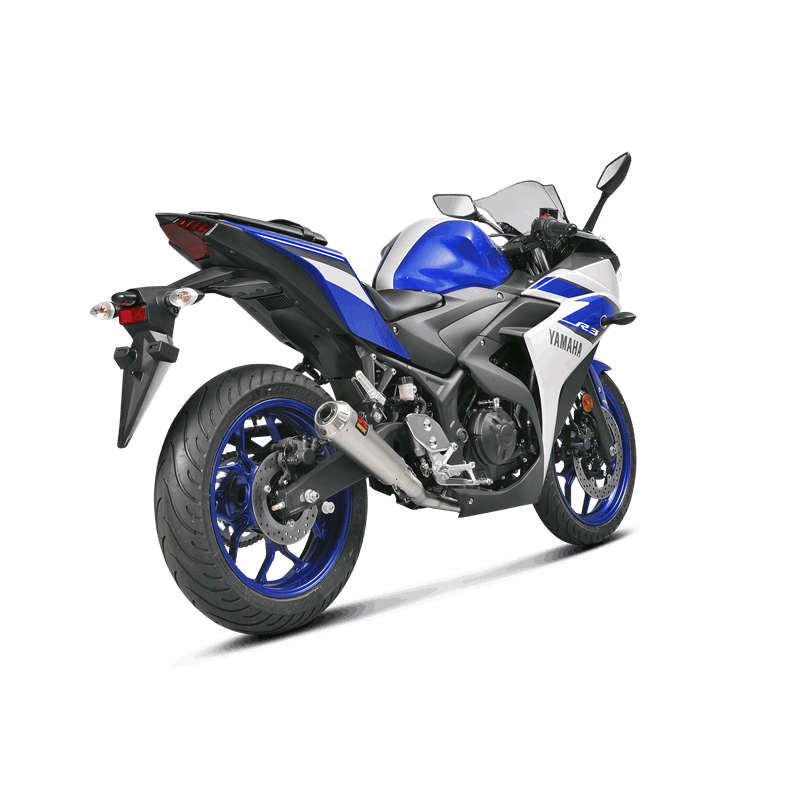 Akrapovic Racing Line (SS) sistema de escape para Yamaha MT-03 2016-2019, YZF-R25 2014-, YZF-R3 2015-