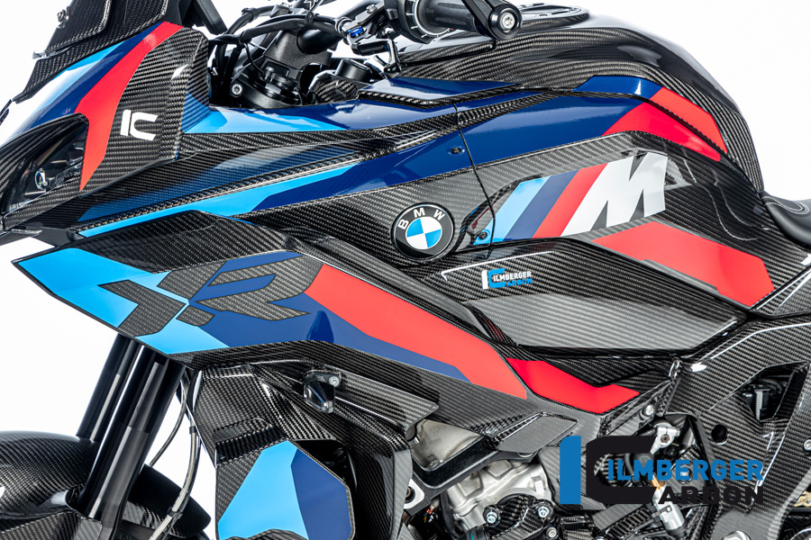 Panel lateral de carenado de carbono Ilmberger lado izquierdo, brillante, BMW S1000XR 2020- M1000XR 2024-