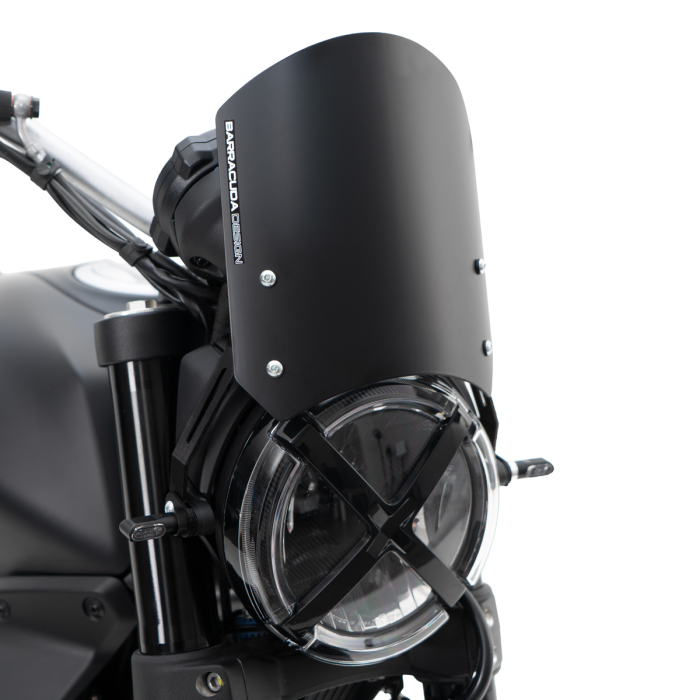 Parabrisas Barracuda Aerosport Aluminio Negro para Ducati Scrambler 800, 2025-