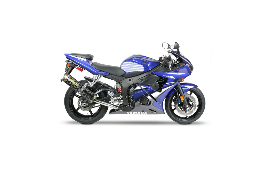 Stompgrip negro, Icon, para Yamaha YZF-R6, 2003-2005