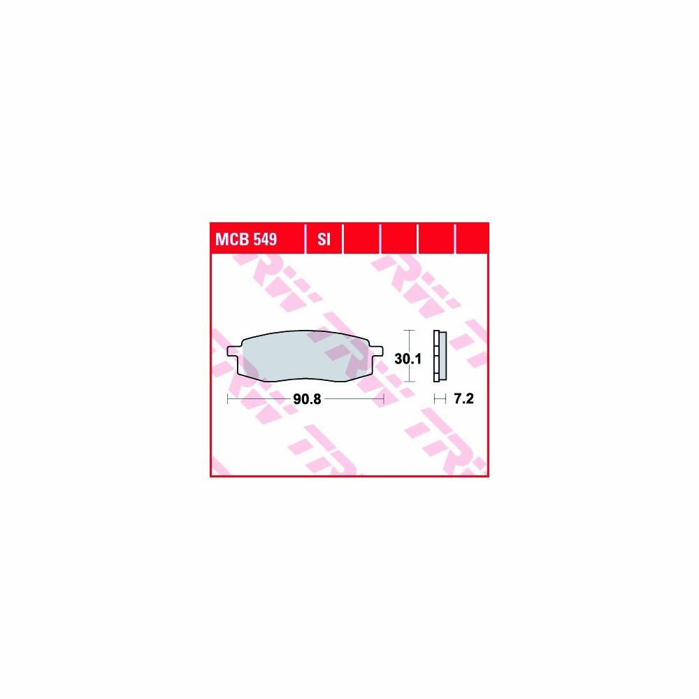 Juego de pastillas del freno Sinter Offroad TRW MCB549SI anterior, delanteroo
