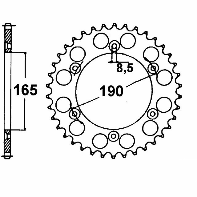 Kit de transmisión DID con cadena 520VX3, color estándar, para KTM GS600 LC4, año del modelo 1988-1992
