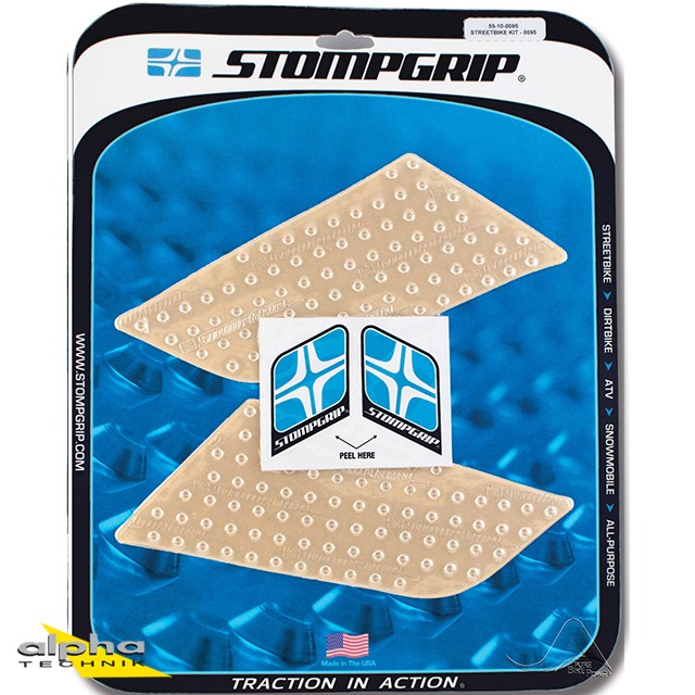 Stompgrip transparente, Volcano, para Suzuki SFV650 Gladius, 2009-2015