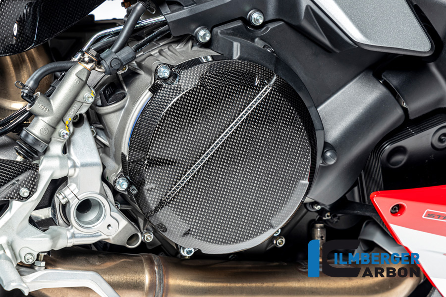 Cubierta de tapa de embrague de carbono Ilmberger, brillante, Ducati Streetfighter V2, 2022-
