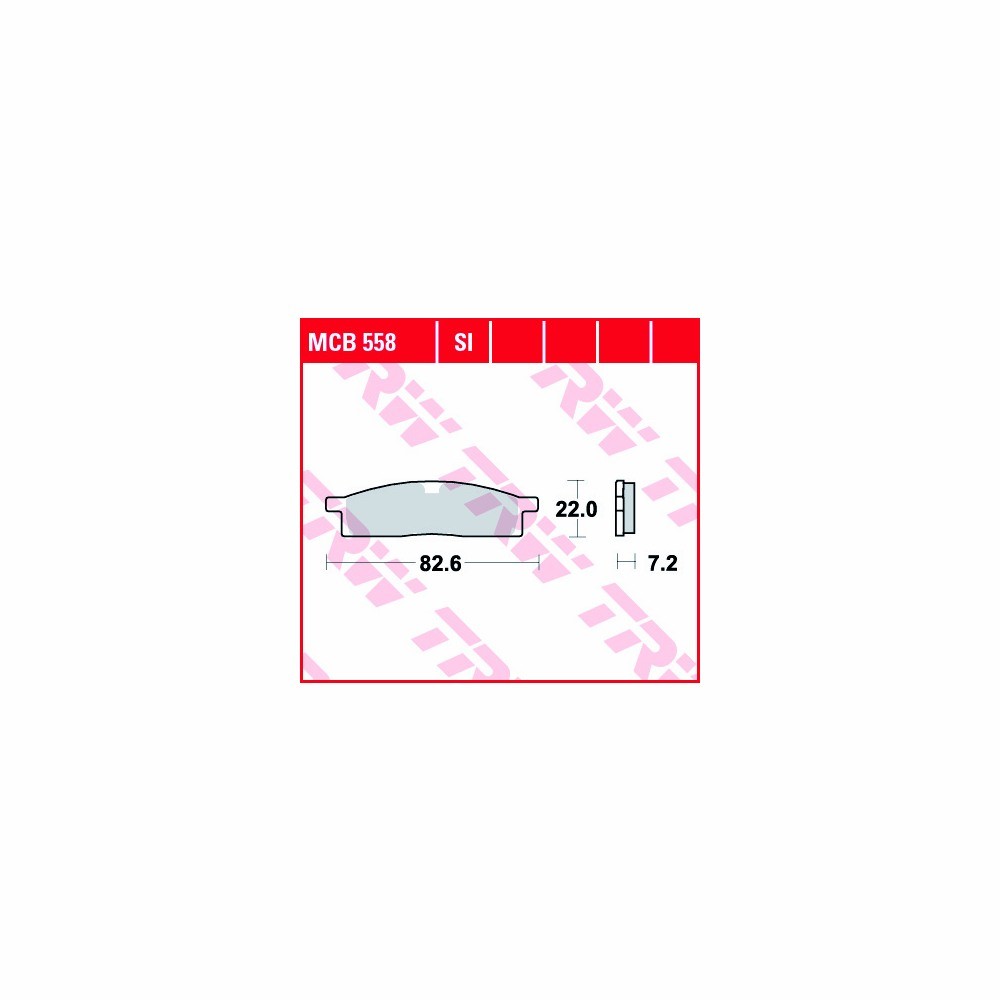 Juego de pastillas del freno Allround TRW MCB558 anterior, delanteroe