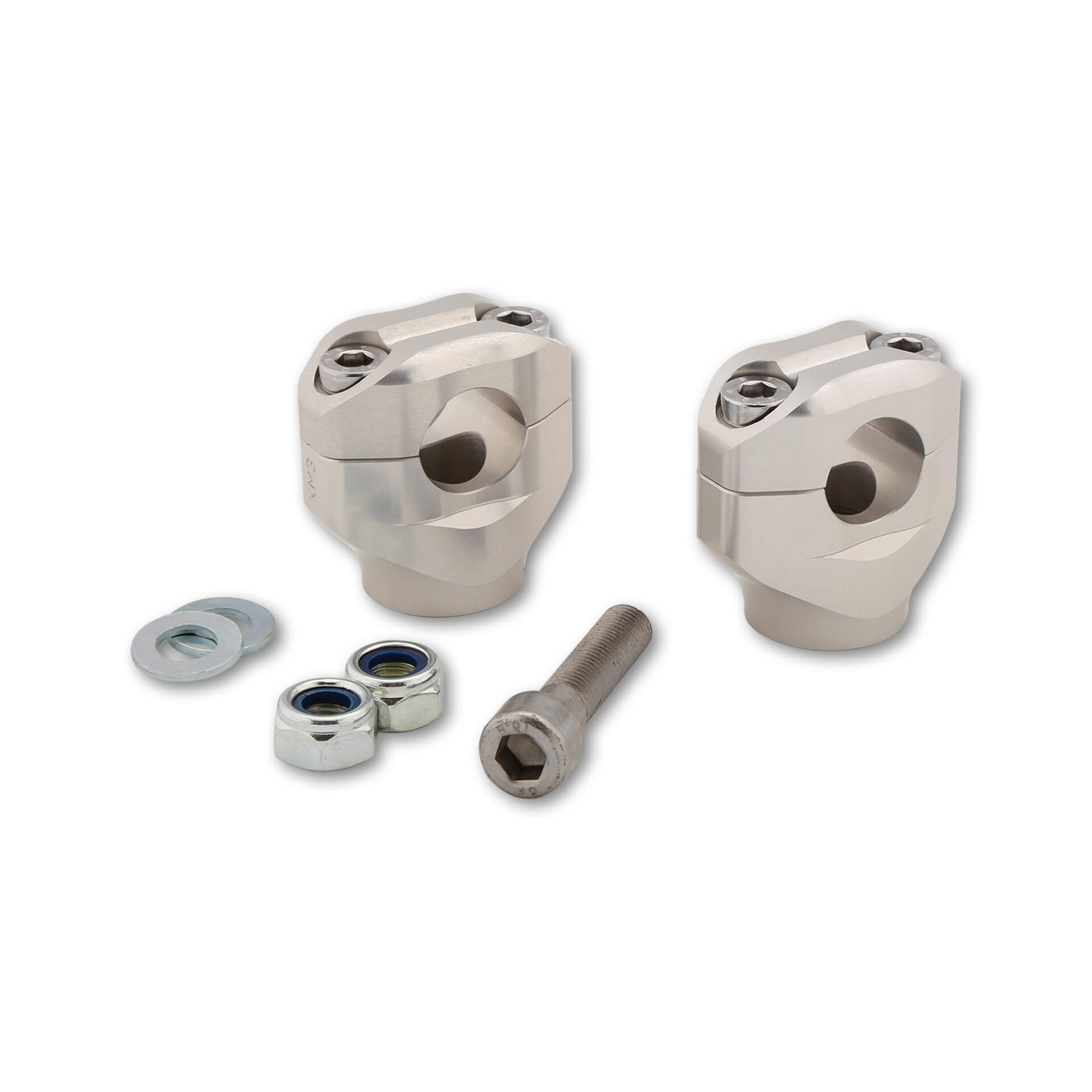 LSL Set de Abrazaderas de Manillar 22,2 mm, plata