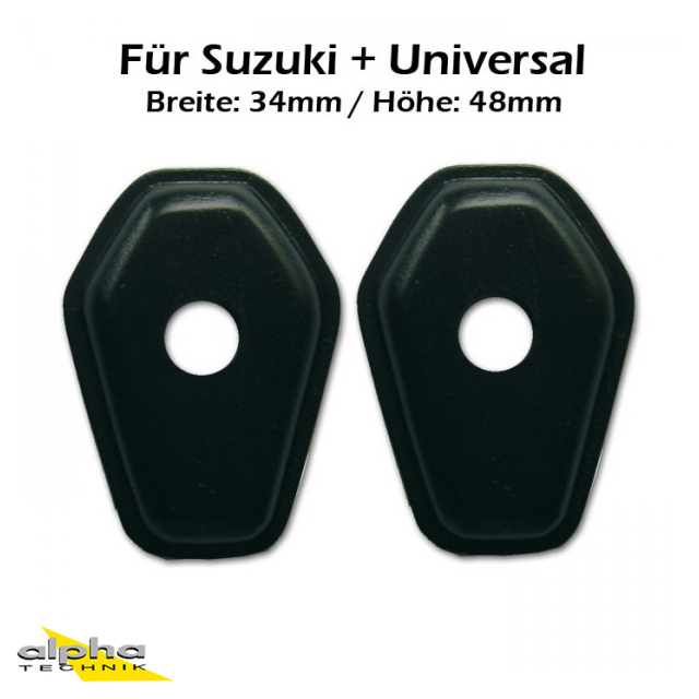 Placas adaptadoras para LED Mini luz de intermitente para Carenado anterior, delanteroe para Suzuki y universal