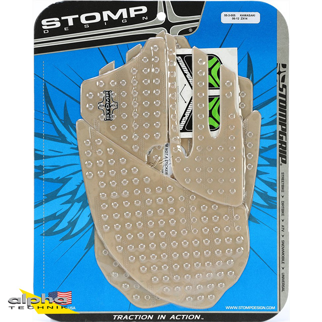 Stompgrip transparente, Volcano, para Kawasaki ZZR1400, 2012-2020