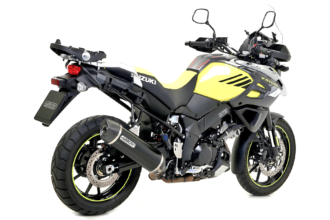 Escape ARROW MAXI RACE TECH para Suzuki DL1000 V-Strom 2014- V-Strom 1050 2020- de aluminio, negro