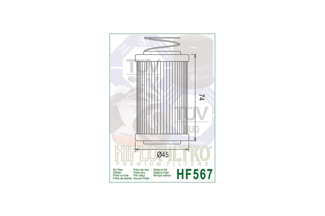 HFILO filtro de aceite HF567 para diversos modelos de MV Agusta