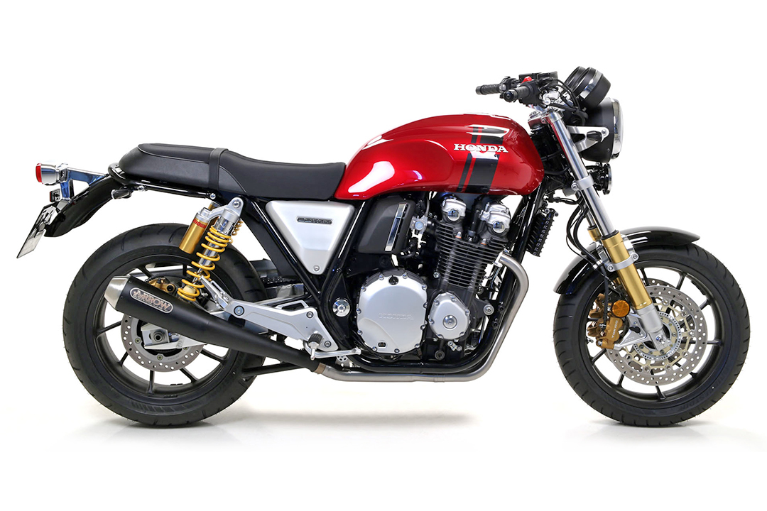 ARROW Escape DARK PRO-RACE para Honda CB1100 2017-, acero inoxidable negro