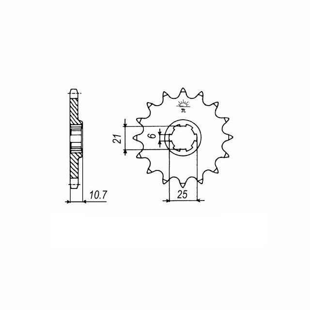 Piñón, 15 dientes, paso 630