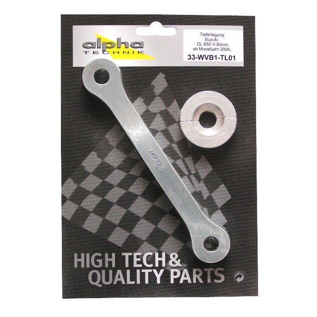 alpha Technik Kit de reducción de altura 37mm Suzuki DL650 V-Strom, Tipo WVB1; Año de modelo 2004