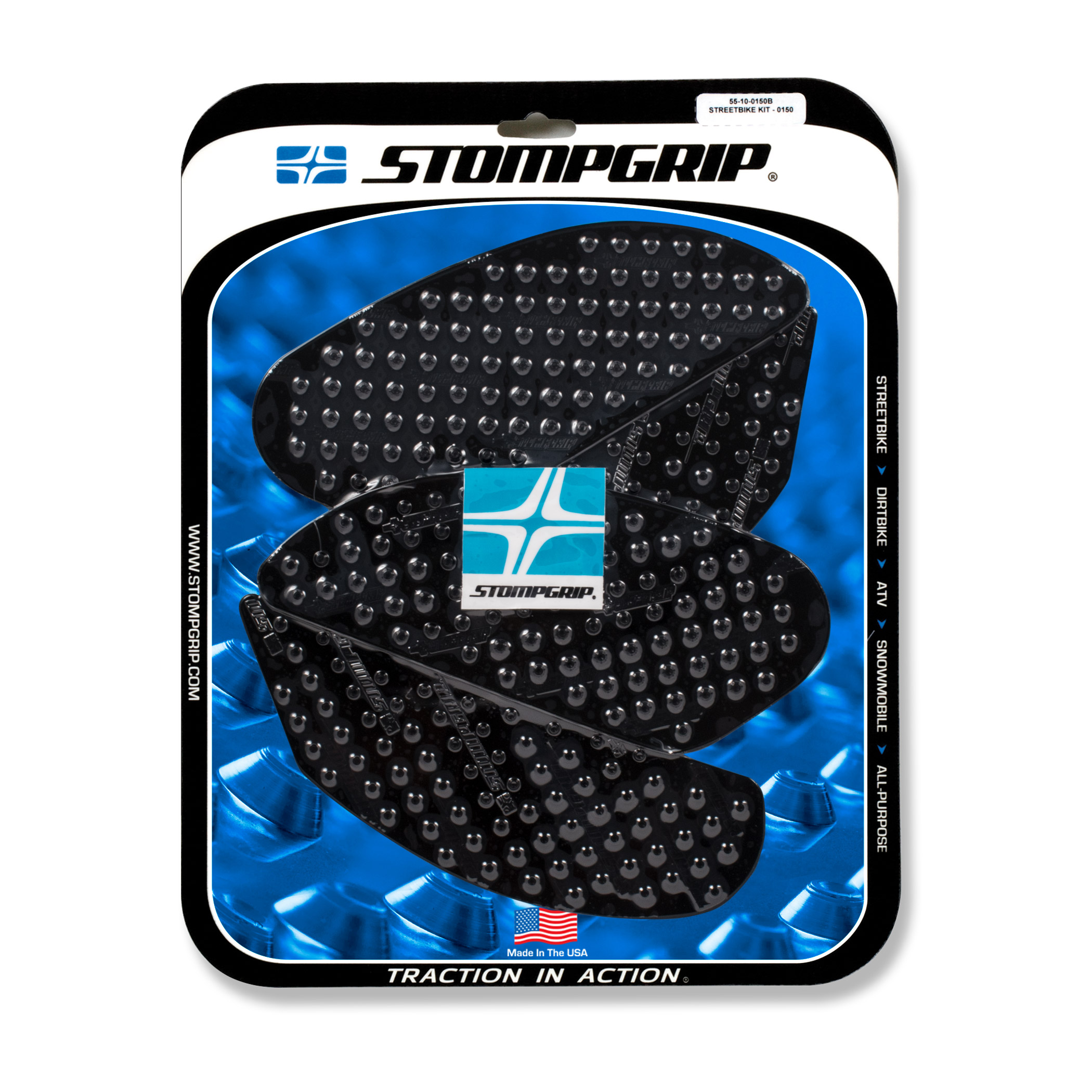 Almohadillas de tracción Stompgrip negras, para Kawasaki Ninja H2 SX (SE), 2018-2025