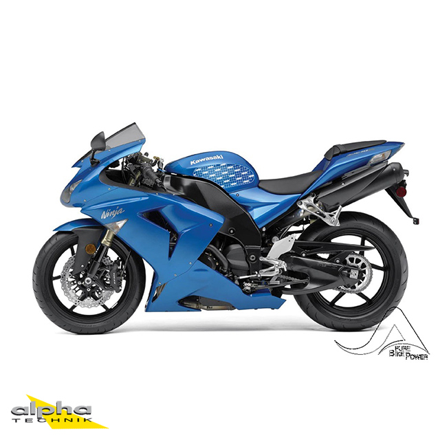 Stompgrip transparente, Volcano, para Kawasaki ZX10R Ninja, 2004-2007