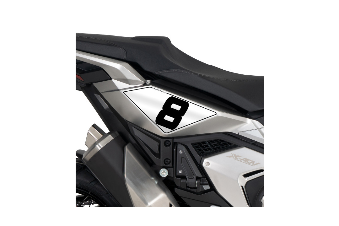 Juego de pegatinas Barracuda para tapas laterales Honda X-ADV a partir del año de modelo 2021-