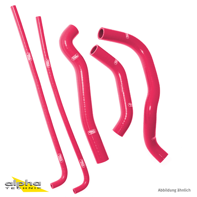 Kit de mangueras de silicona SAMCO SPORT solo mangueras de radiador sin rebosadero rojo para Kawasaki KLR650 Tengai años de modelo 1987-2005