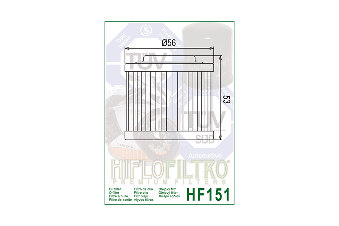 HIFLO filtro de aceite HF151 para varios modelos Aprilia / Bimota / BMW / CCM / Jawa / MZ