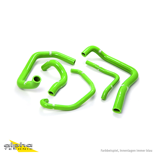 Kit de mangueras de silicona SAMCO SPORT verde para Kawasaki ZX6R ZX6RR años 2005-2006