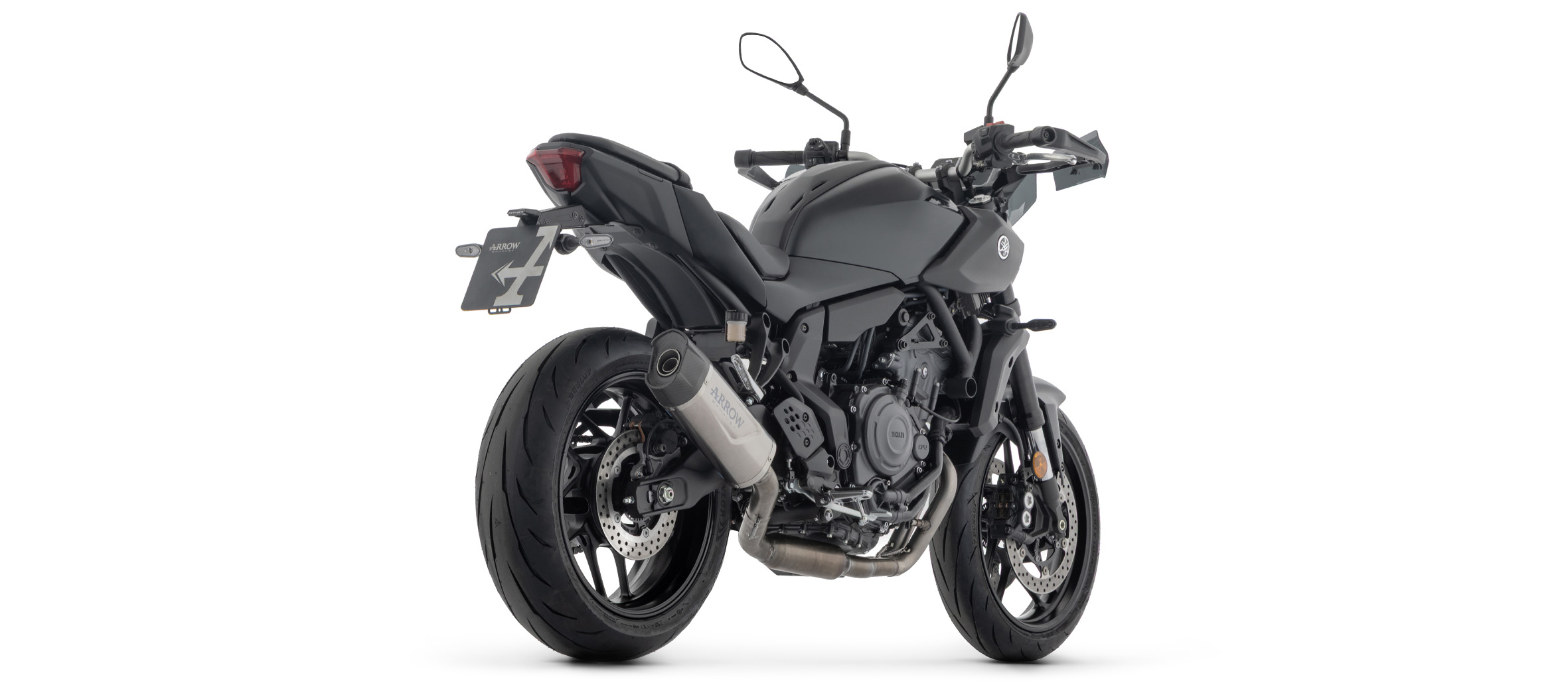 Sistema de escape de competición ARROW INDY RACE EVO con funda de titanio para Yamaha MT07, tipo RM48, RM49, RM50, RM51, RM53, RM54, 2025-