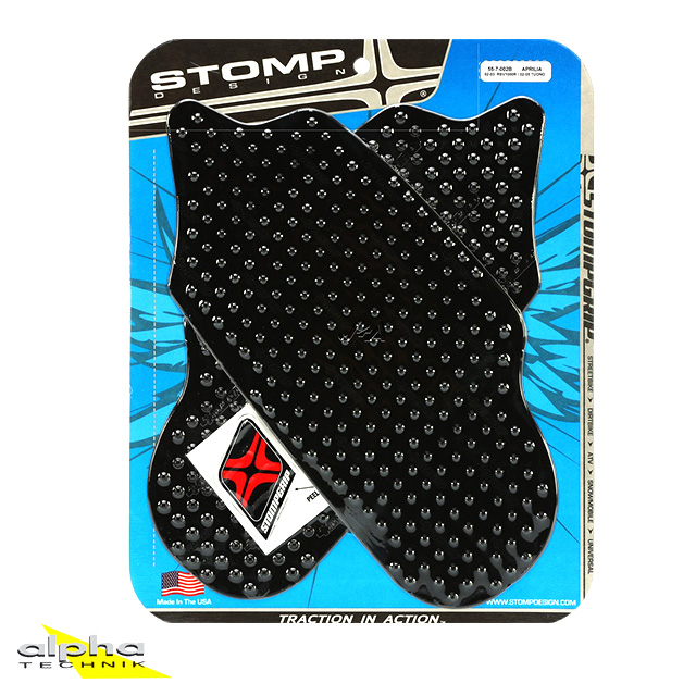 Stompgrip negro, Volcano, Aprilia RSV1000R, 1999-2003, RST1000 Mille Futura, 2000-2003, Tuono 1000, 2002-2005
