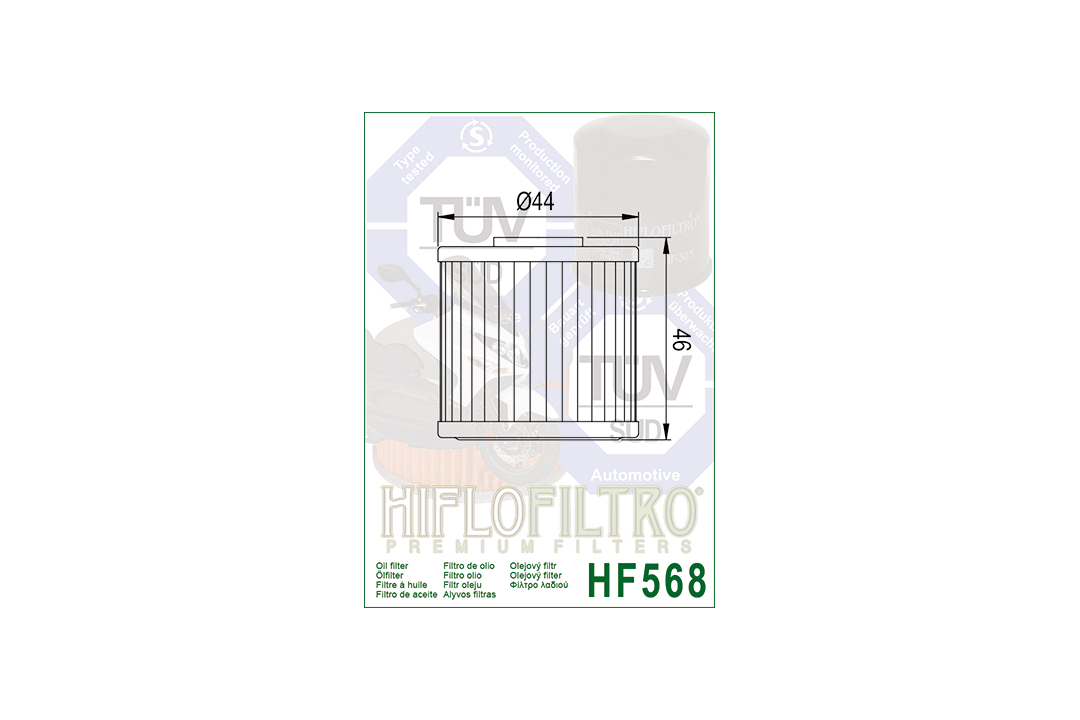 Filtro de filtro de aceite HIFLO HF568 para Kymco Xciting 400,