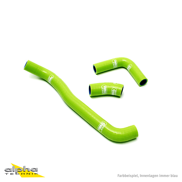 Kit de Mangueras de Silicona SAMCO SPORT verde para Kawasaki KLX400 año de modelo 2003-2004