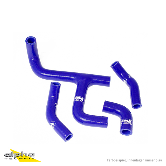 SAMCO SPORT Kit de mangueras de silicona con pieza en Y - Diseño de Competición azul para Husqvarna TE250 TI250 TE310 TI310 año de modelo 2006-2009