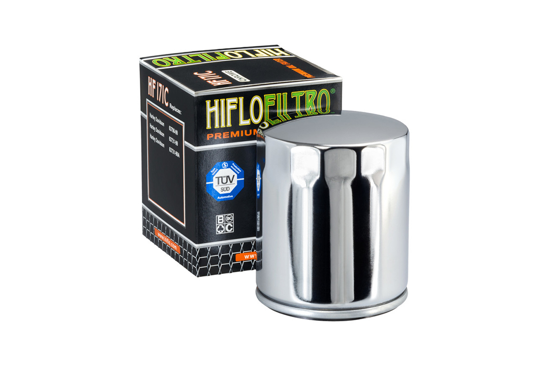 HIFLO filtro de aceite HF171C cromado para varios modelos Buell y Harley Davidson