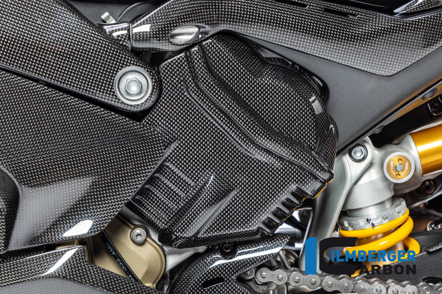 Cubierta de culata de carbono Ilmberger lado izquierdo brillo para Ducati Panigale V4 / V4S y Streetfighter V4