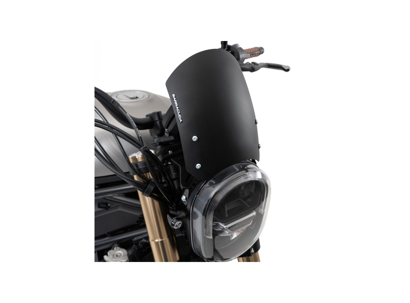 Cúpula Barracuda Classic Aluminio negro para Benelli Leoncino 800 Año de modelo 2022-