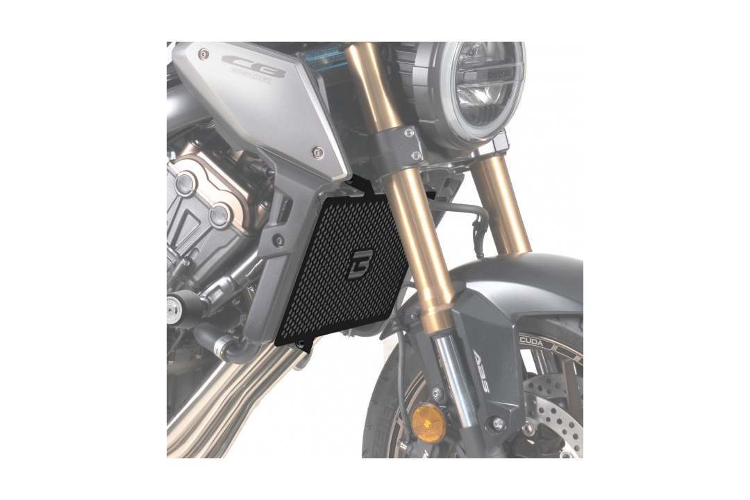 Barracuda protección del radiadoz, Aluminio negro, para Honda CB650R año de modelo 2019-
