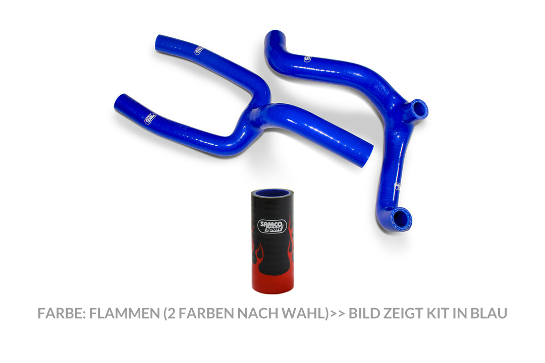 Kit de Mangueras de Silicona SAMCO SPORT Pieza en Y - Diseño Race (Llamas) para Husqvarna CR125 WR125 Año de Modelo 2006-2013