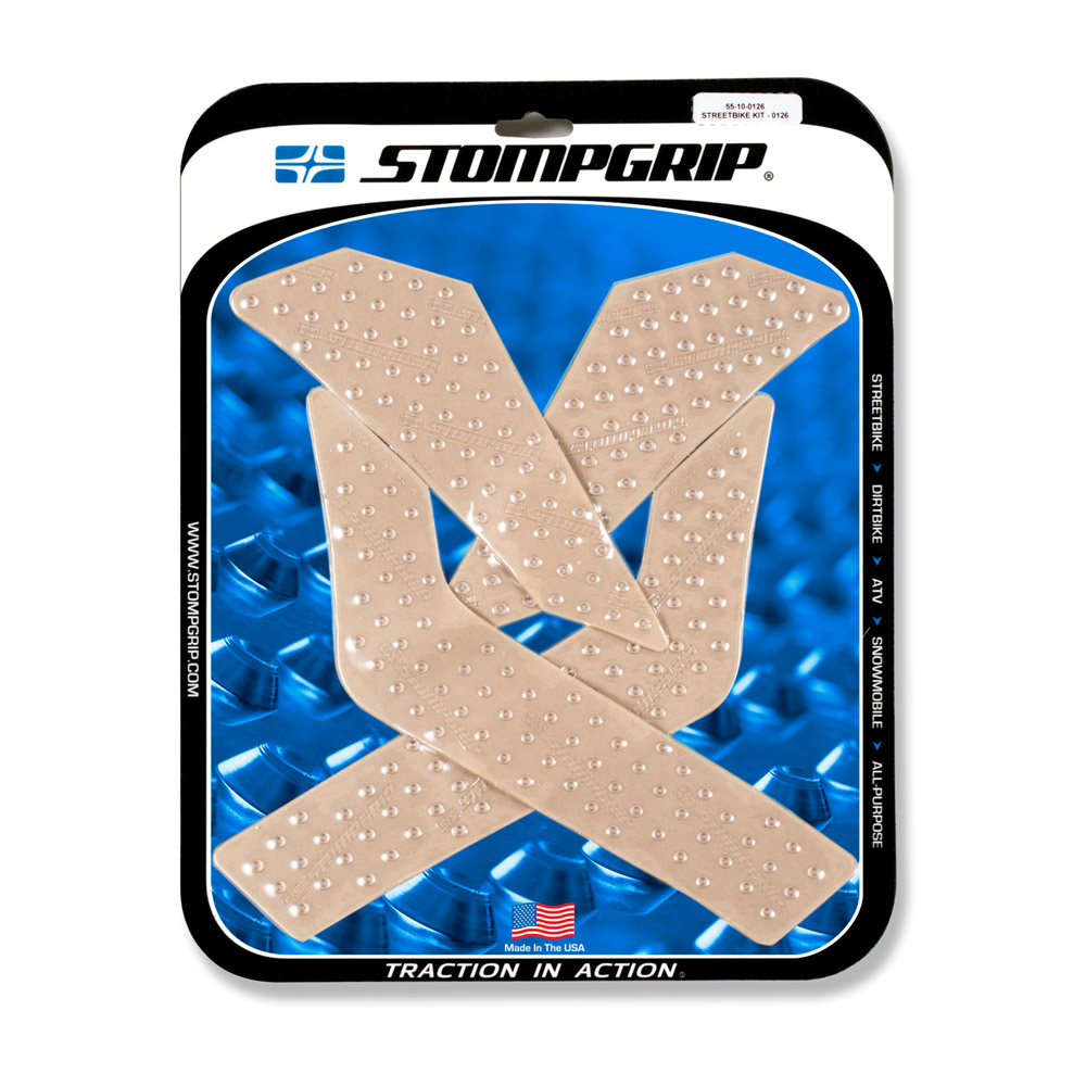 Almohadillas de tracción Stompgrip transparentes, para Yamaha XT250, 2008-2025