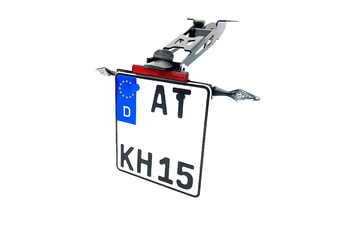 Soporte de matrícula alpha Technik para Yamaha XSR 900 / XSR 900 GP, a partir del año de modelo 2022-