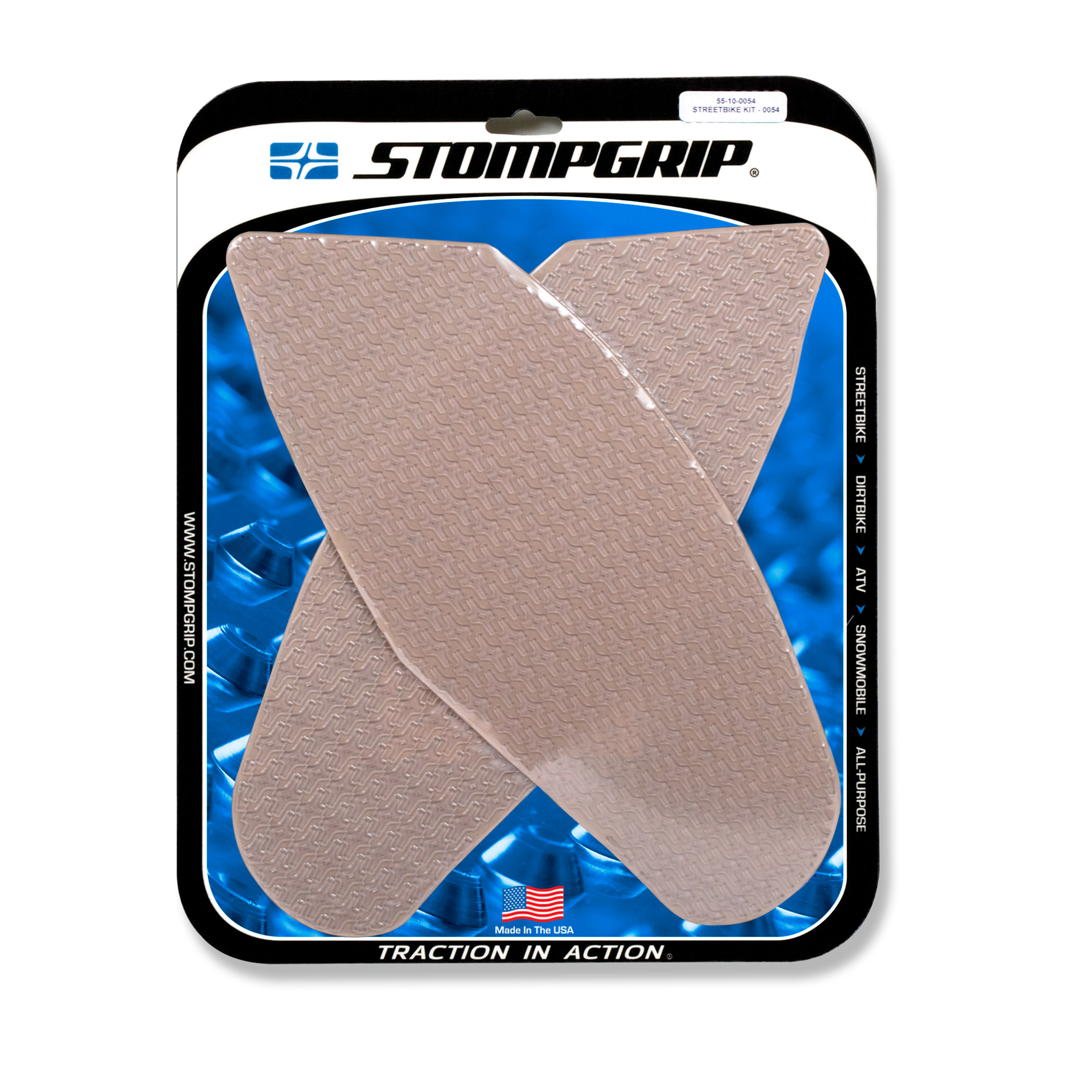 Almohadillas de tracción Stompgrip transparentes, para Suzuki GSXR600, 2008-2010