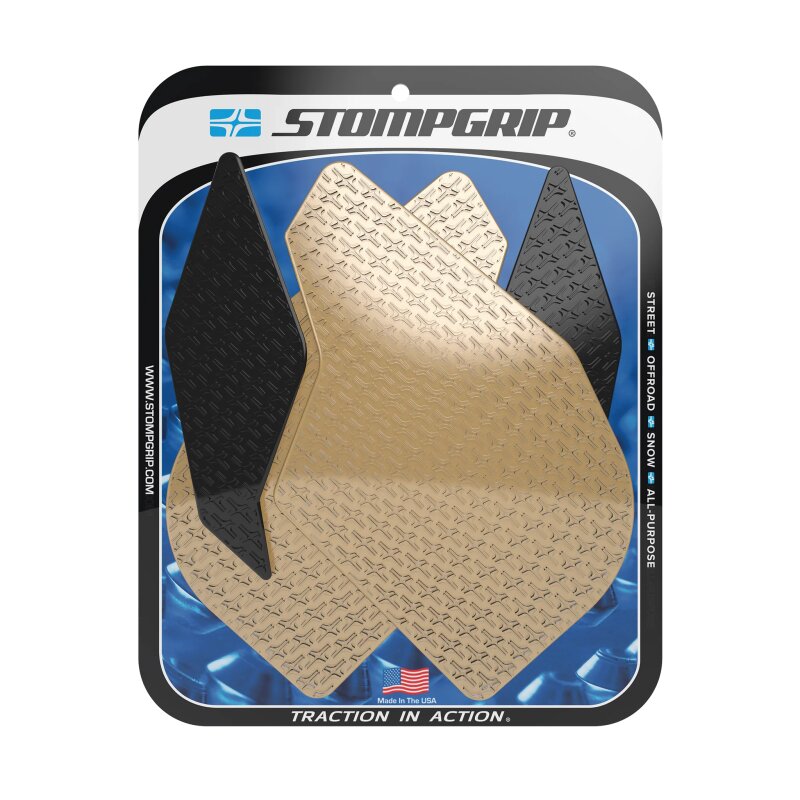 Almohadilla de tracción Stompgrip híbrida, Icon, Kit de tracción para moto de calle - Laterales de tracción, para Honda CBR600RR, 2024-2025
