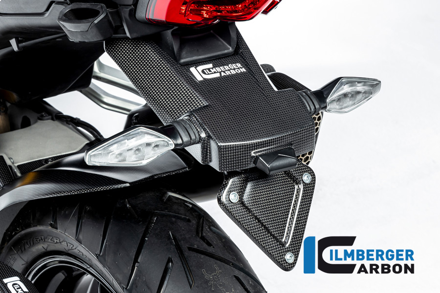 Soporte de matrícula de carbono Ilmberger, mate, Ducati Multistrada V4 2020-