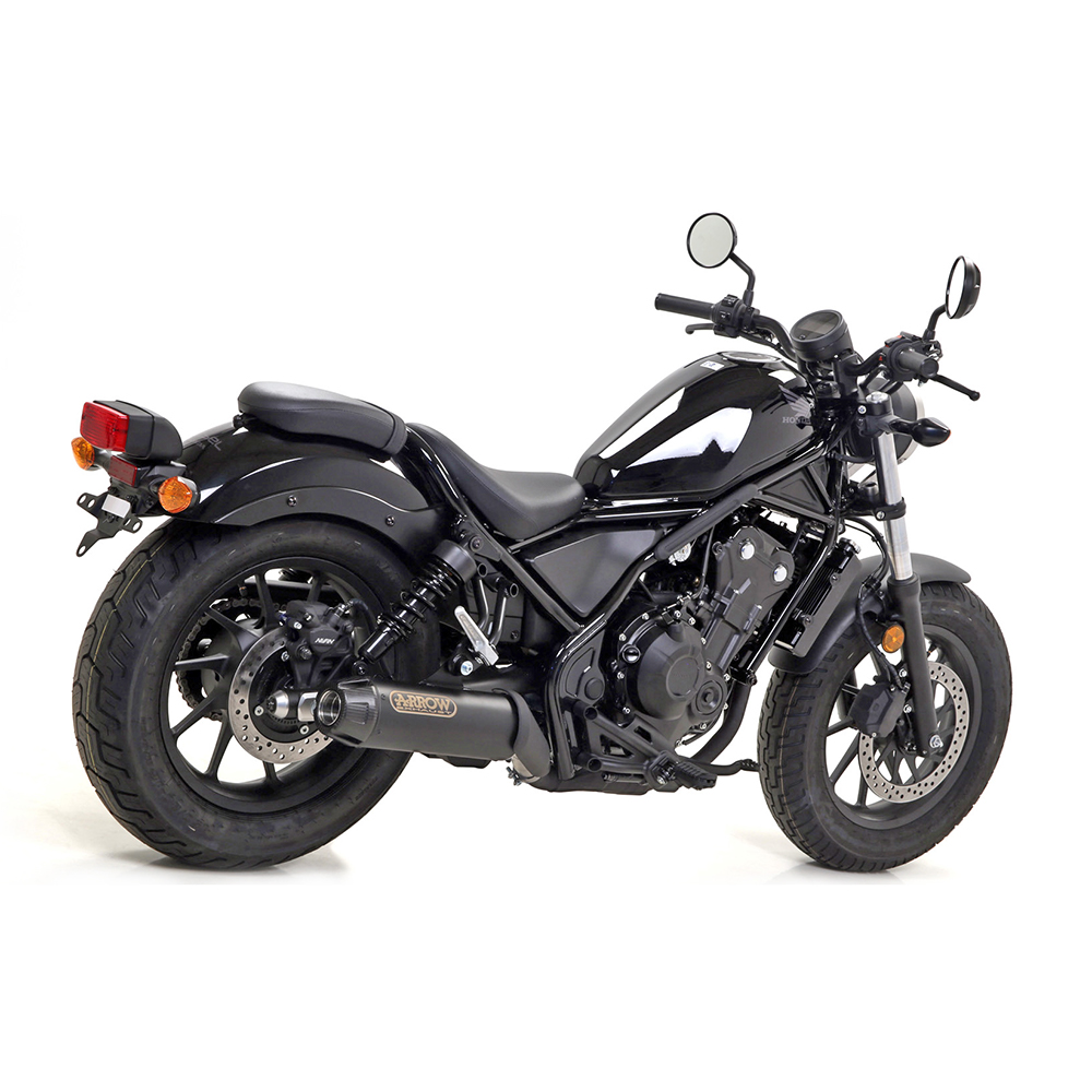 ARROW Escape REBEL Sip-On de acero inoxidable negro para Honda CMX500 Rebel, años 2017-2022