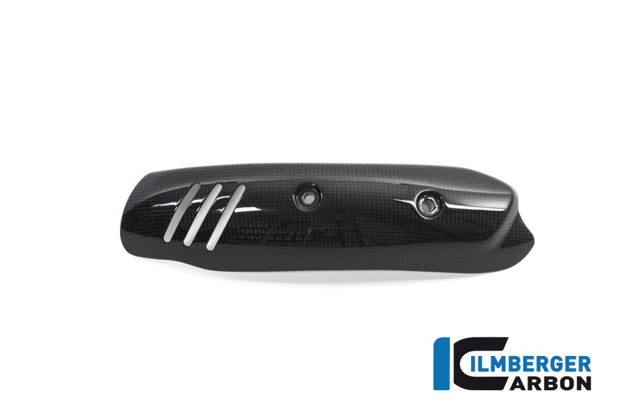 Protector térmico de escape de carbono Ilmberger para colector, grande brillante