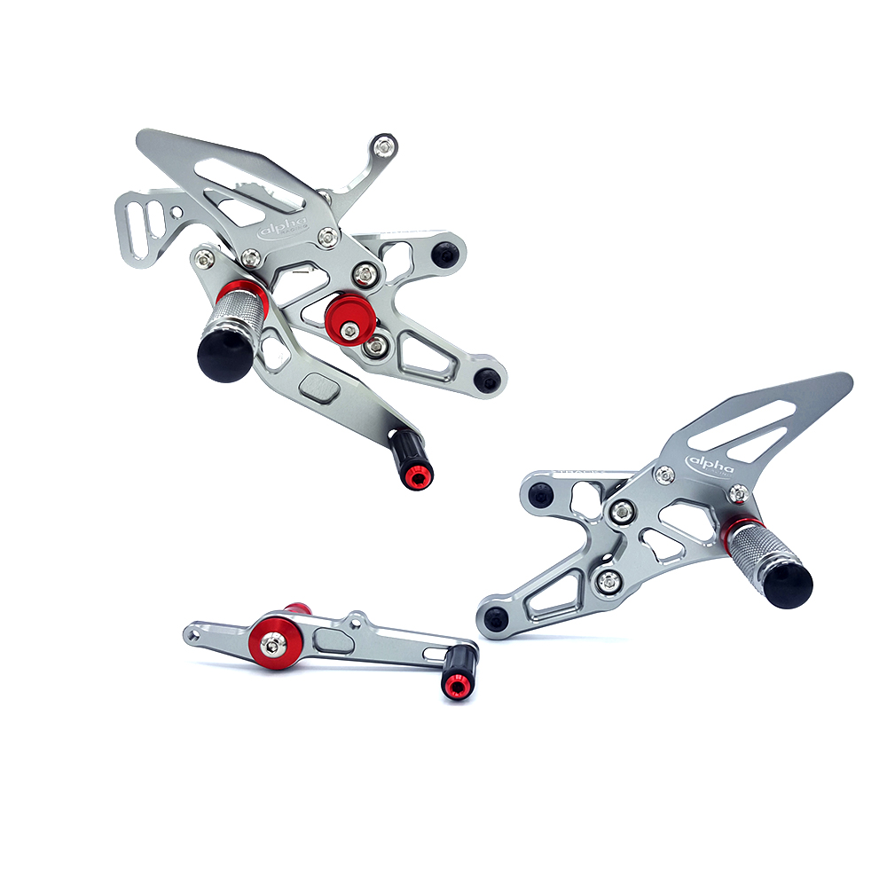 Sistema de reposapiés >TRACK< titanio BMW S1000RR Tipo K10, Año del modelo 2015-16, Tipo 2R10, Año del modelo 2017-, BMW S1000R Tipo 2R10, Año del modelo 2017- ABE