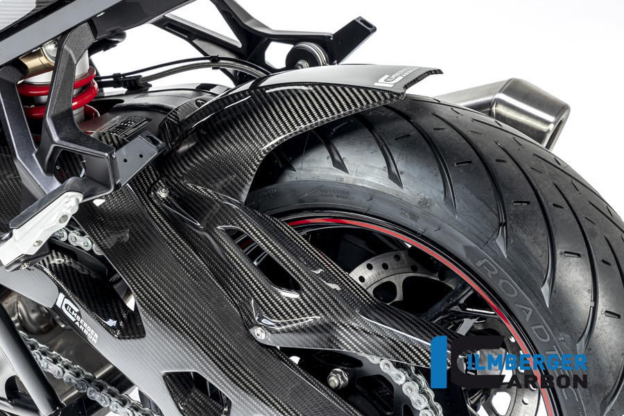 Guardabarros de carbono Ilmberger trasero con cubrecadena BMW S1000XR 2020- M1000XR 2024-