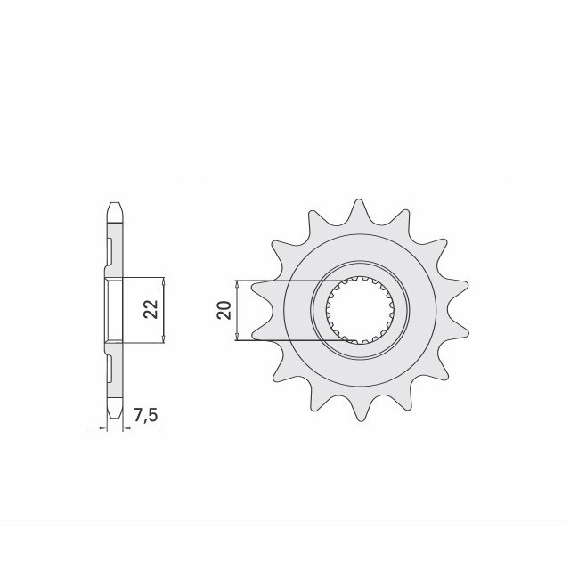 ENUMA 520 H cadena para ciclomotores de hasta 50cc - 136 Eslabones