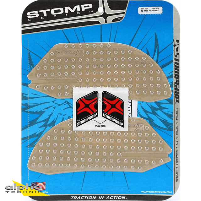 Stompgrip transparente, Volcano, para Ducati Panigale 1199 (Superleggera), 1299 R (Final Edition), S, 899, 959, V2 955 (ver lista de compatibilidad)