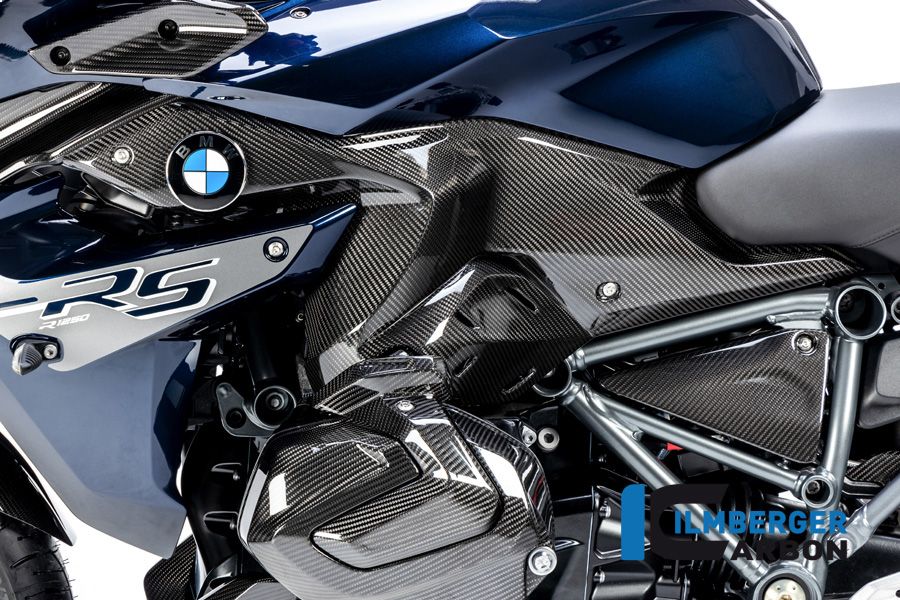 Tapa lateral de carbono Ilmberger bajo depósito de gasolina lado izquierdo, brillante, BMW R1250RS 2019-